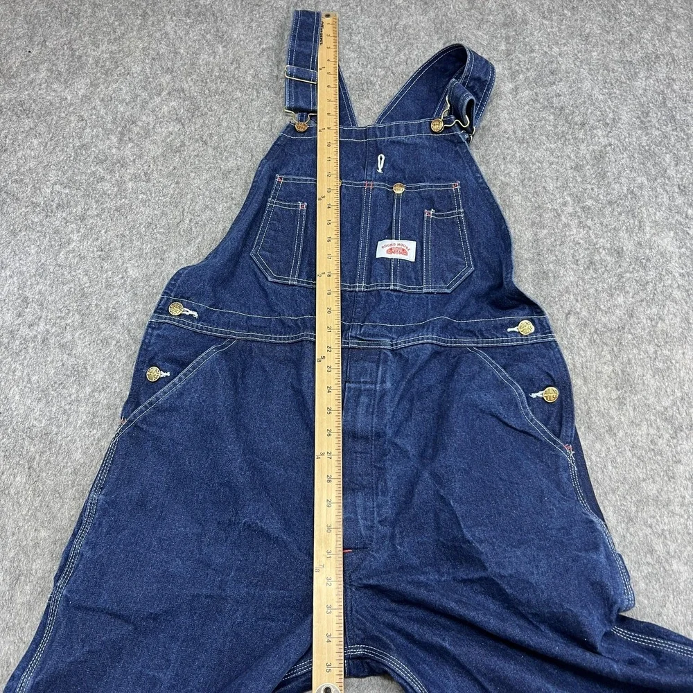 Men's Dark Blue Denim Overalls - Classic Workwear - Picture 9 of 11